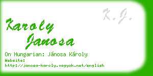 karoly janosa business card